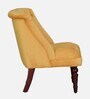 Bethel Velvet Slipper Chair In Yellow Colour