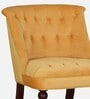 Bethel Velvet Slipper Chair In Yellow Colour