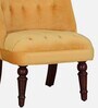Bethel Velvet Slipper Chair In Yellow Colour