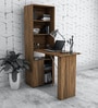 Ibuki Hutch Desk in Walnut Brown Finish