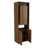 Ibuki Hutch Desk in Walnut Brown Finish