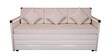 Icerag Pull-Out Sofa Cum Bed with Storage in Matte Ivory Finish