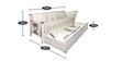 Icerag Pull-Out Sofa Cum Bed with Storage in Matte Ivory Finish