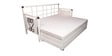 Icerag Pull-Out Sofa Cum Bed with Storage in Matte Ivory Finish