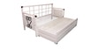 Icerag Pull-Out Sofa Cum Bed with Storage in Matte Ivory Finish