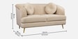 Icon 2 Seater Sofa In Almond Beige Colour