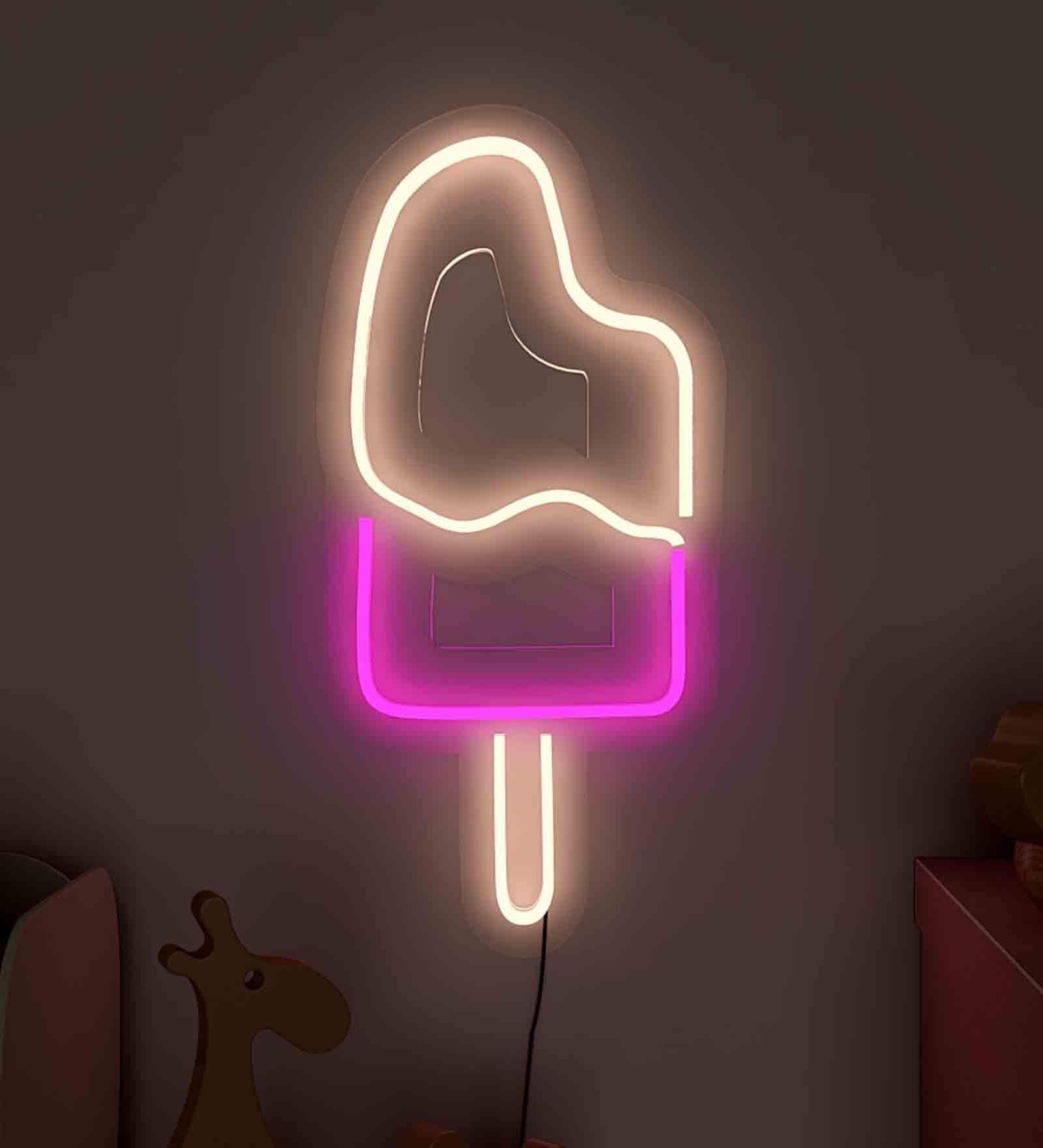Ice Cream Stick Pink LED Neon Light Ice Cream Stick Pink LED Neon Light