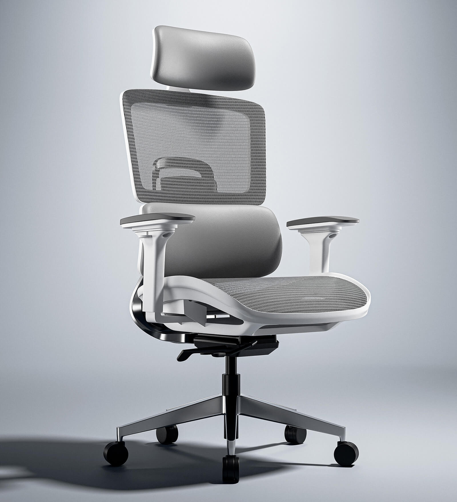 Icon Pro Korean Mesh High Back Office Chair In White Colour