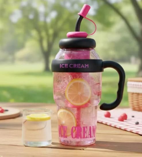 IceCream Shape Dark Pink Bottle