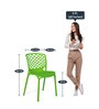 Ice Plastic Cafe Chairs in Green Colour (Set Of 2)