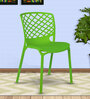 Ice Plastic Cafe Chairs in Green Colour (Set Of 2)