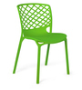 Ice Plastic Cafe Chairs in Green Colour (Set Of 2)