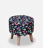 Ice Cremica Printed Puffy Stool in Multi Colour