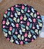 Ice Cremica Printed Puffy Stool in Multi Colour