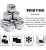 Ice Cubes Whiskey Stones   Whiskey Stones   Chilling Stones for Your Favorite Beverage   Easy to Use Metal Stones Ideal for Scotch, Bourbon, and Irish Whiskey ((Pack of 6))