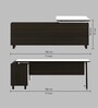 Icon Small Executive Desk In Fumed Oak Finish With File Cabinate And Pedestal