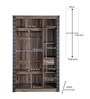 Iconic 3 Door Wardrobe in Oak Finish