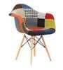 Iconic Fabric Iconic Chair with Arms in Multi Colour