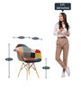 Iconic Fabric Iconic Chair with Arms in Multi Colour
