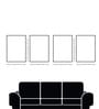 Canvas Series Set of 3 Printed Wall Painting Black Frame