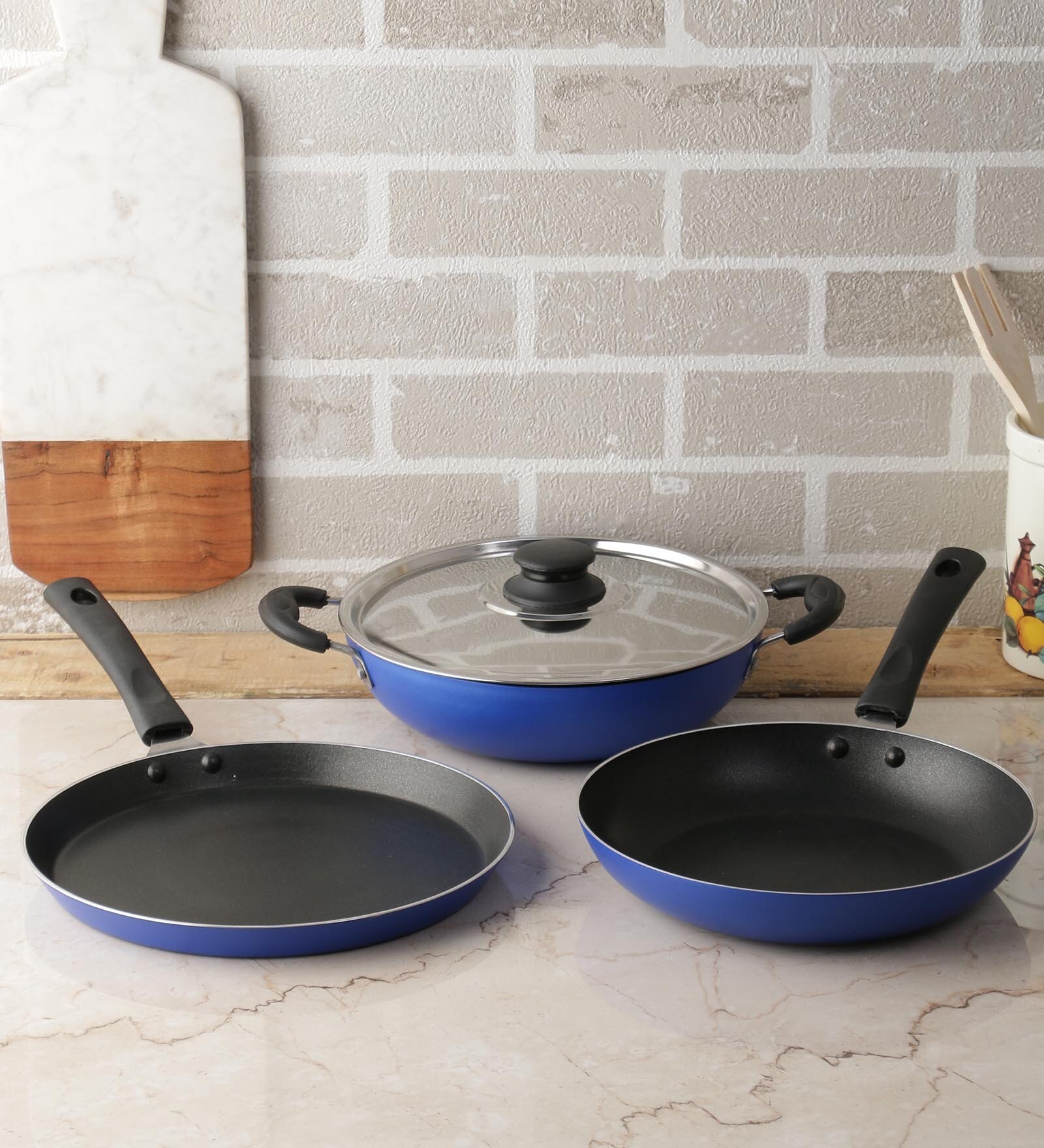 Aluminium Non-Stick Cookware- Set of 3