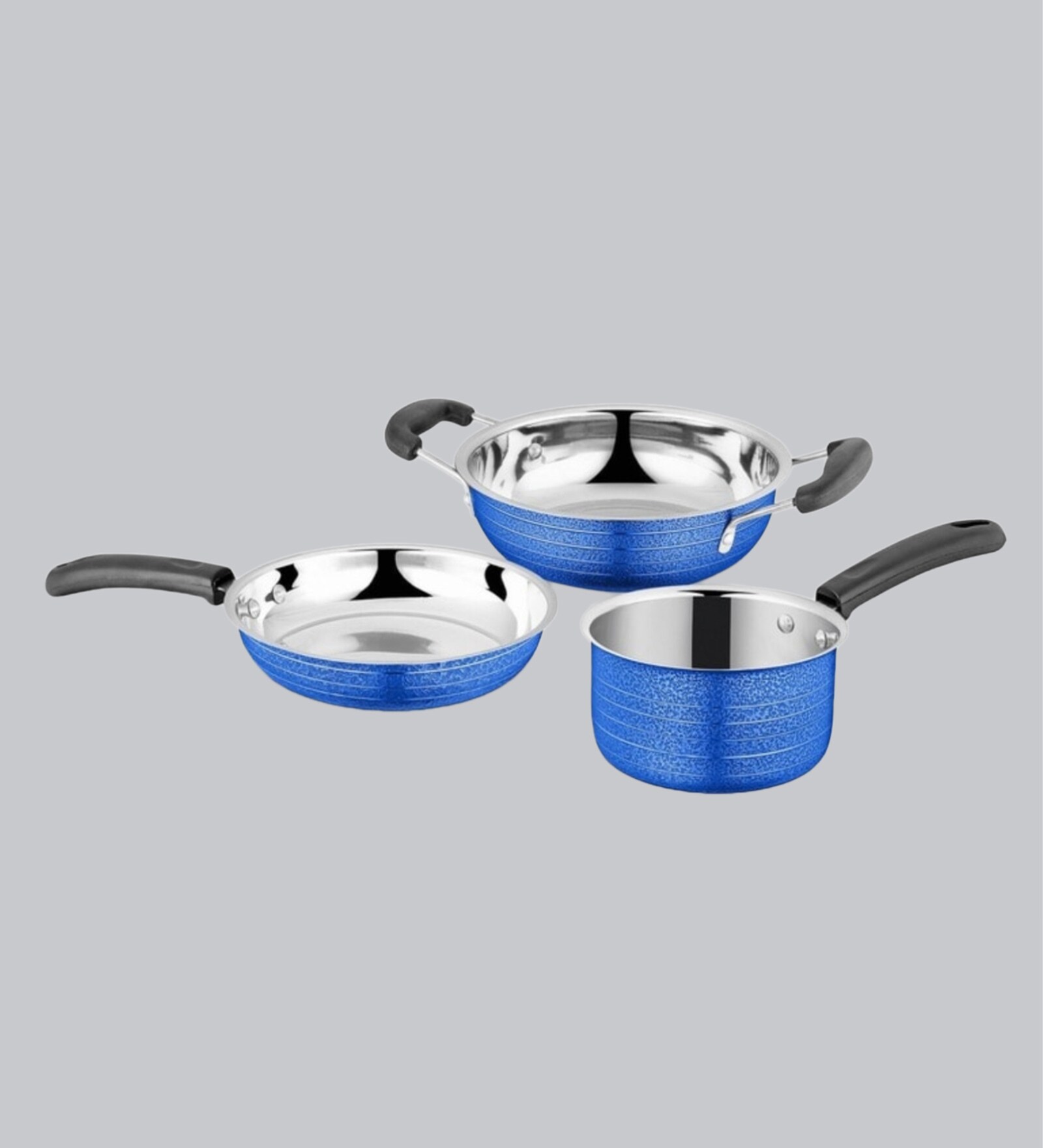 Stainless Steel Cookware- Set of 3 Stainless Steel Cookware- Set of 3