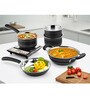 Black Stainless Steel Induction Friendly 5-Piece Cookware Set