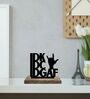 IDK IDC IDGAF Black Mango Wood & Iron Showpiece