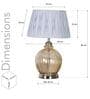 Idonia Metal & Glass Table Lamp (Nickel & Amber)