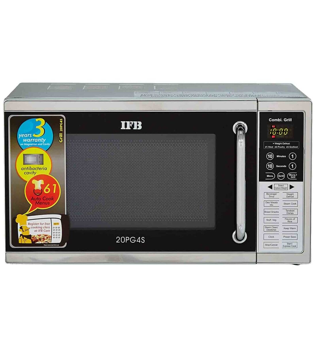 Buy IFB 20 L Grill Microwave Oven (20PG4S, Black & Silver, With Starter