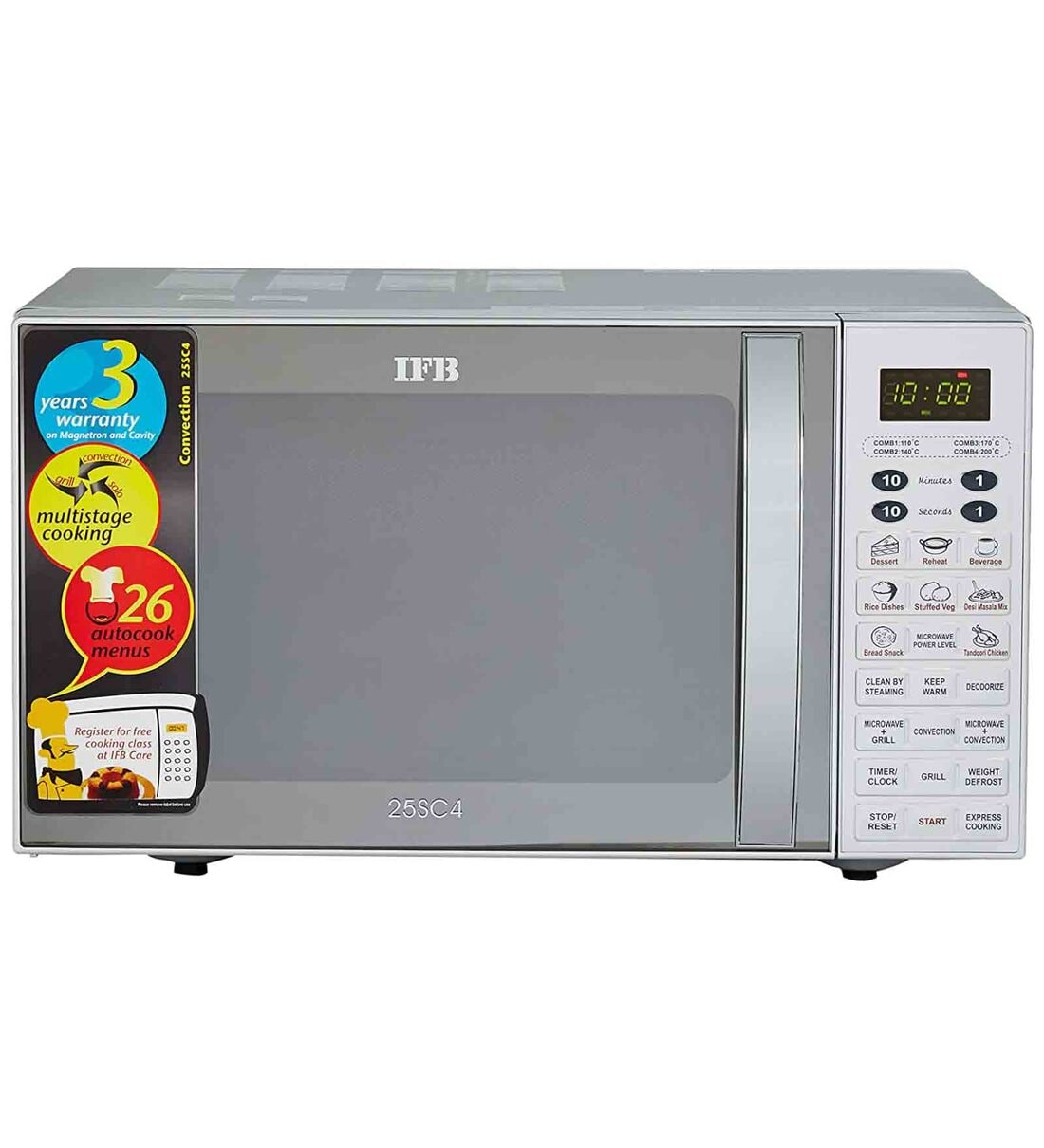 Buy IFB 25 L Convection Microwave Oven (25SC4, Metallic Silver, With