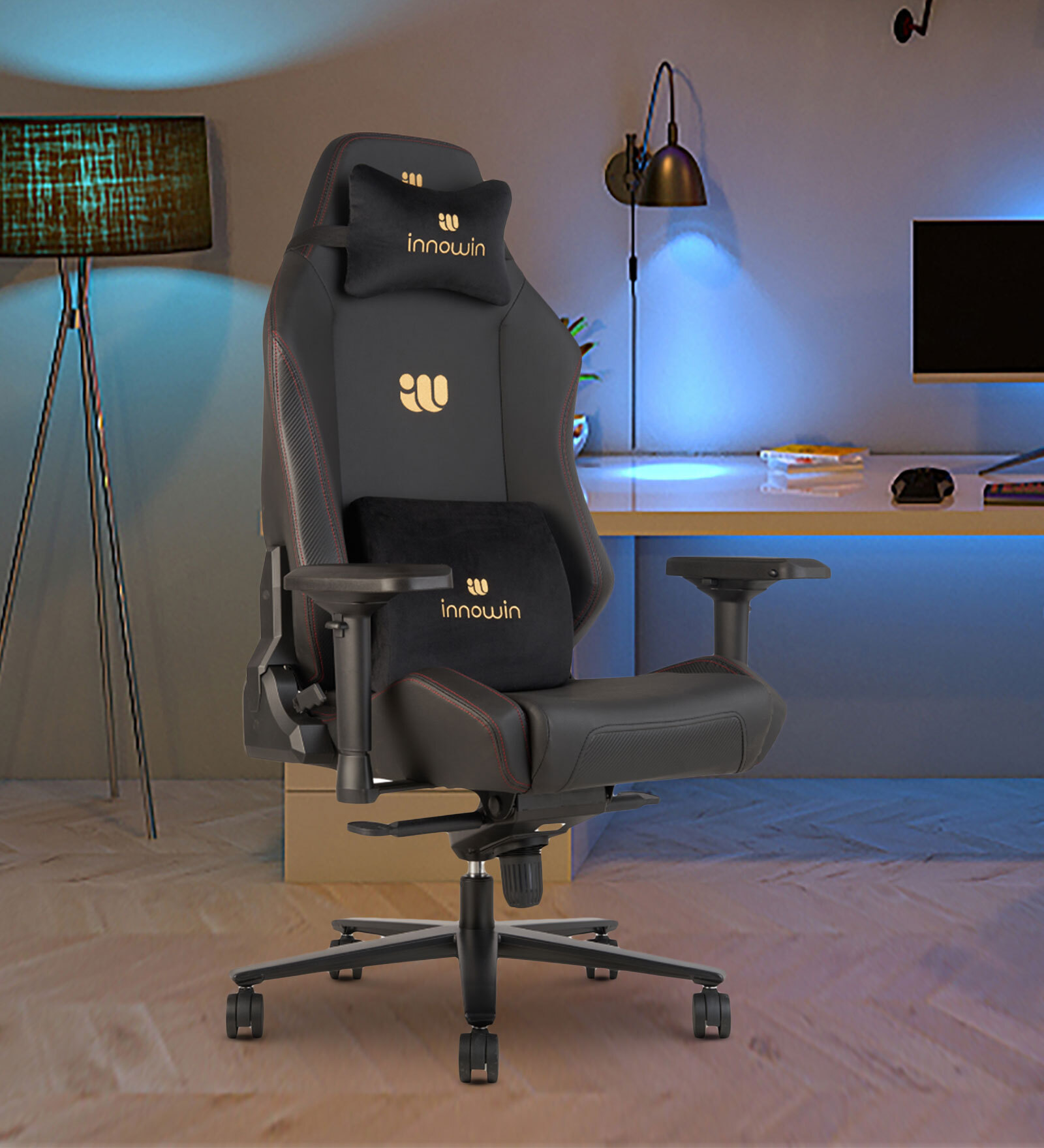 Blaze Gaming Chair in Black & Gold Colour