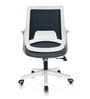 Ignis Medium Back Ergonomic Chair in Grey & White Colour