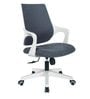 Ignis Medium Back Ergonomic Chair in Grey & White Colour