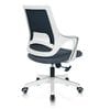 Ignis Medium Back Ergonomic Chair in Grey & White Colour