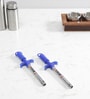 Ignite Blue Stainless Steel Gas Lighter (Set Of 2)
