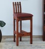 Iha Sheesham Wood Bar Stool In Honey Oak Finish