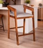 Iha Sheesham Wood Bar Stool In Honey Oak Finish