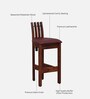 Iha Sheesham Wood Bar Stool In Honey Oak Finish