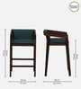 Iha Sheesham Wood Bar Stool In Provincial Teak Finish