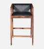 Iha Sheesham Wood Bar Stool In Rustic Teak Finish