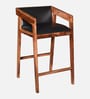 Iha Sheesham Wood Bar Stool In Rustic Teak Finish