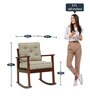 Liverpool Solid Wood Rocking Chair in Honey Oak Finish