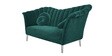 Ikon Velvet 2 Seater Sofa in Dark Green Colour