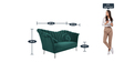 Ikon Velvet 2 Seater Sofa in Dark Green Colour