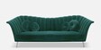 Ikon Velvet 3 Seater Sofa in Dark Green Colour