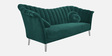 Ikon Velvet 3 Seater Sofa in Dark Green Colour