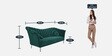 Ikon Velvet 3 Seater Sofa in Dark Green Colour