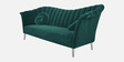 Ikon Velvet 3 Seater Sofa in Dark Green Colour