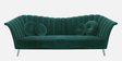 Ikon Velvet 3 Seater Sofa in Dark Green Colour